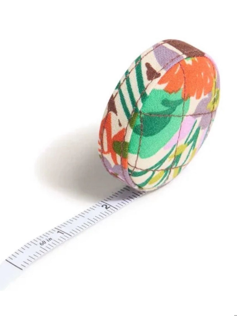 Vera Bradley White Orange Green Multi Evening Garden Tape Measure in Cotton